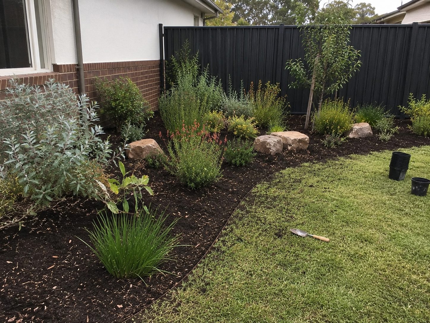 Established native garden design and planting in Melbourne's inner north